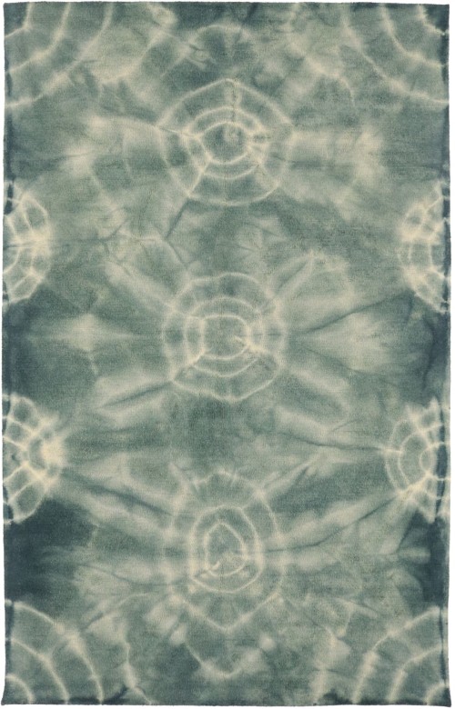 Hunter Green Tie-Dye 5X8 Hand-Tufted Modern Rug