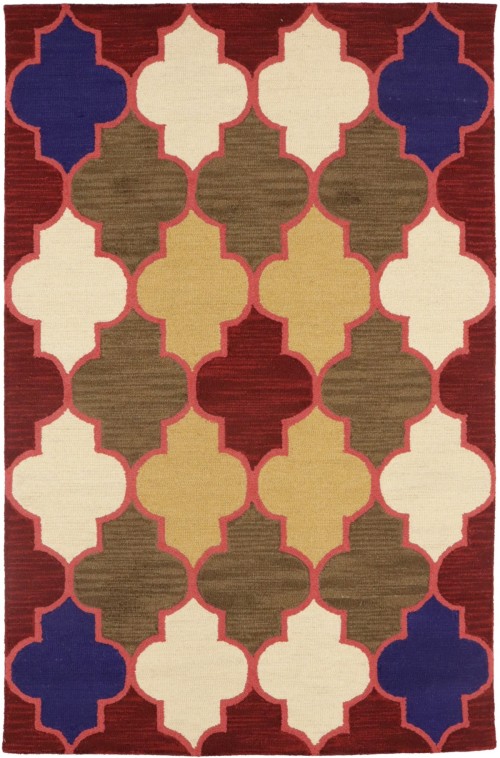 Multicolored Trellis 5X8 Hand-Tufted Modern Rug