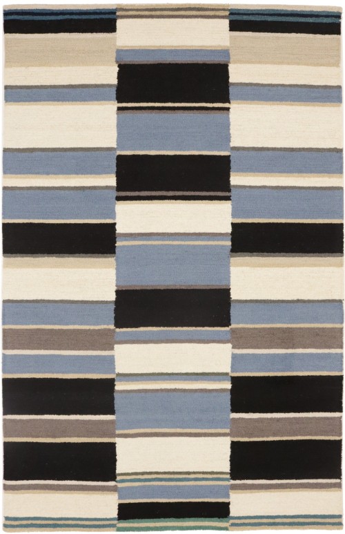 Multicolored Stripes 5X8 Hand-Tufted Modern Rug