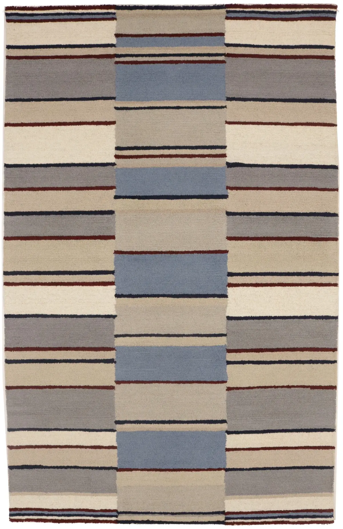 Multicolored Stripes 5X8 Hand-Tufted Modern Rug