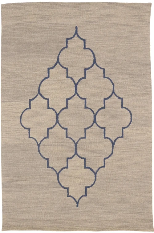 Beige Trellis 5X8 Hand-Tufted Modern Rug