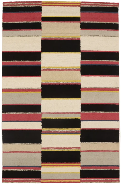 Multicolored Stripes 5X8 Hand-Tufted Modern Rug