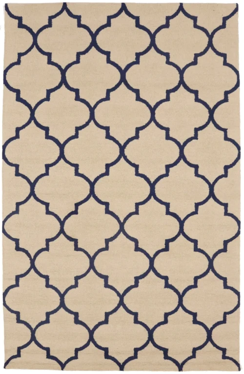 Cream Trellis 5X8 Hand-Tufted Modern Rug