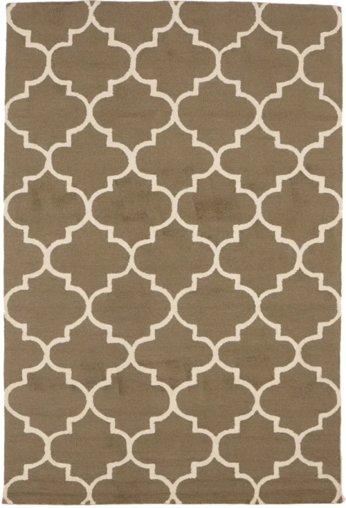 Brown Trellis 5X8 Hand-Tufted Modern Rug