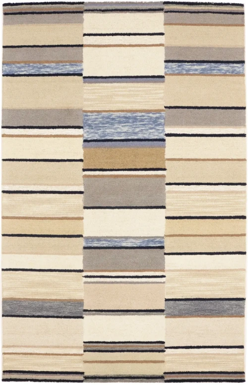 Multicolored Stripes 5X8 Hand-Tufted Modern Rug