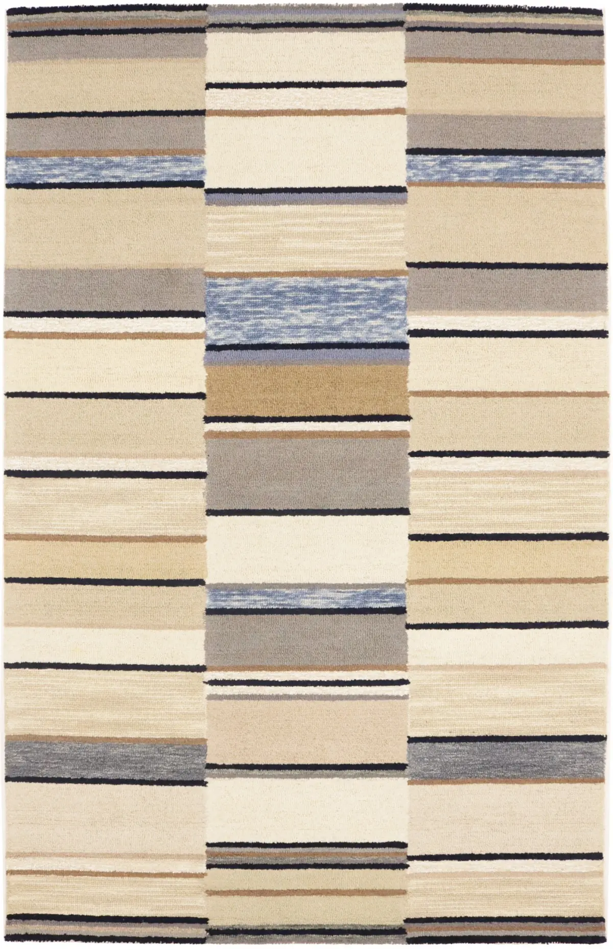 Multicolored Stripes 5X8 Hand-Tufted Modern Rug