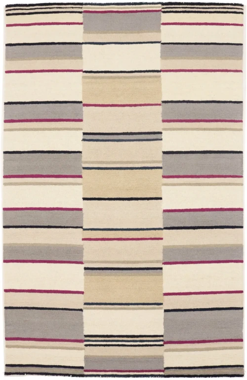 Multicolored Stripes 5X8 Hand-Tufted Modern Rug