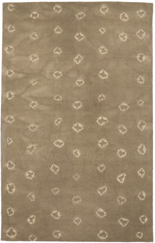 Beige/Khaki Tie-Dye 5X8 Hand-Tufted Modern Rug