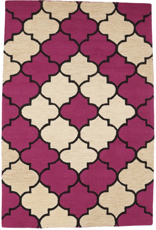 Multicolored Trellis 5X8 Hand-Tufted Modern Rug