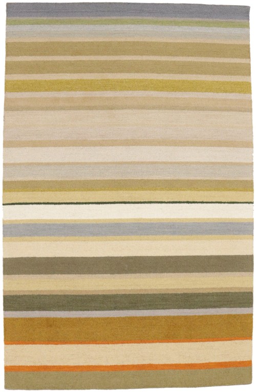 Multicolored Stripes 5X8 Hand-Tufted Modern Rug