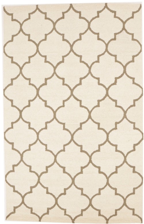 Cream Trellis 5X8 Hand-Tufted Modern Rug