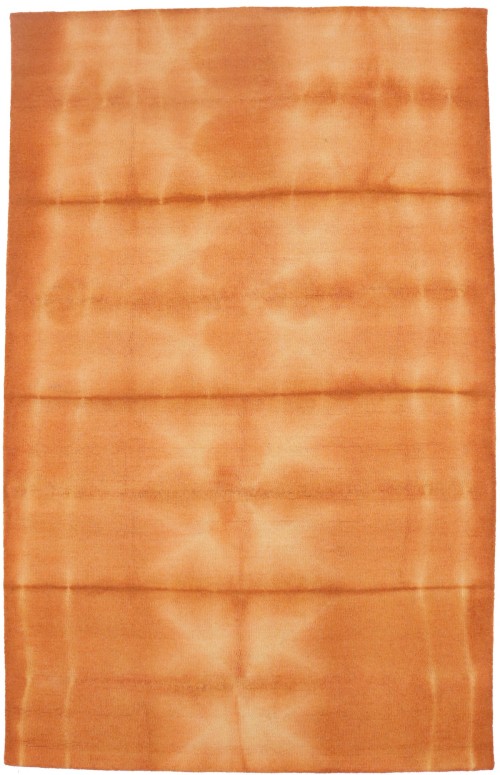 Solar Orange Tie-Dye 5X8 Hand-Tufted Modern Rug