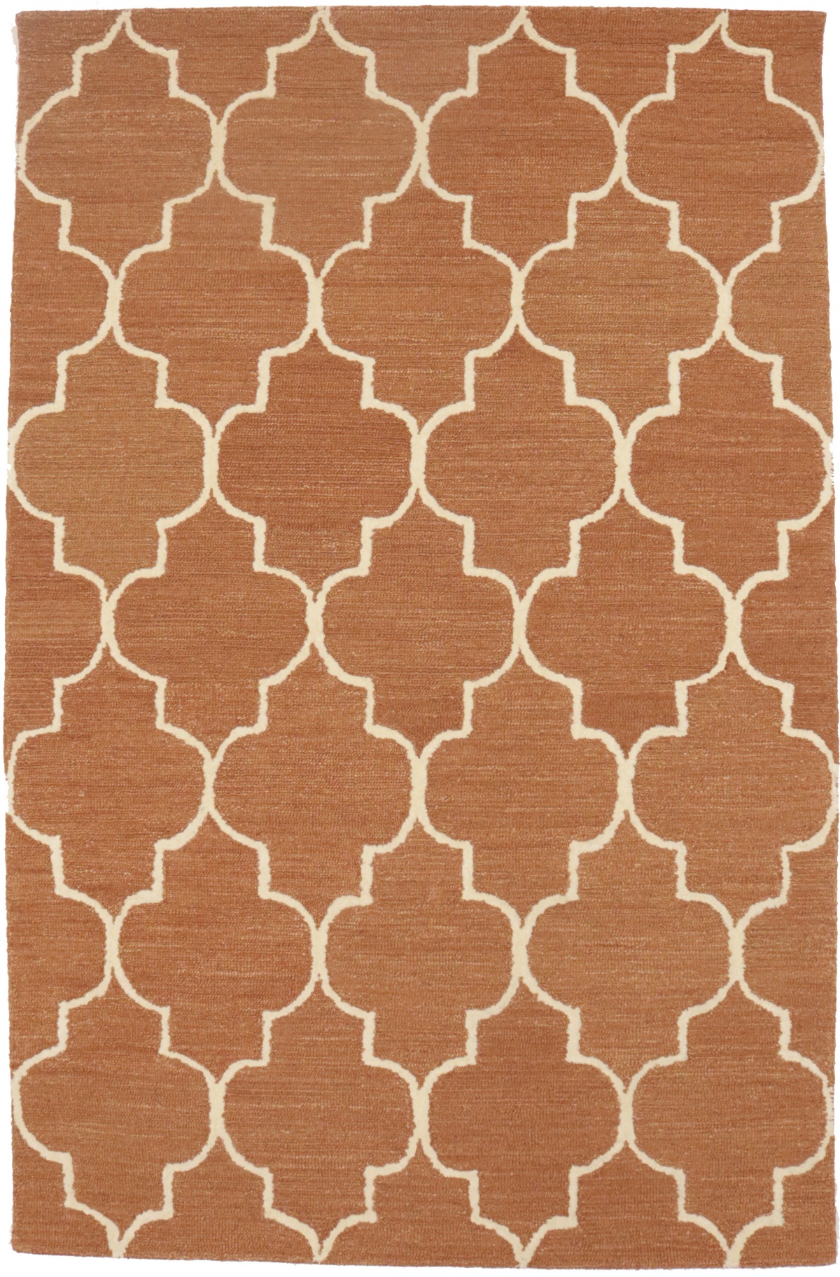 Rust Trellis 5X8 Hand-Tufted Modern Rug