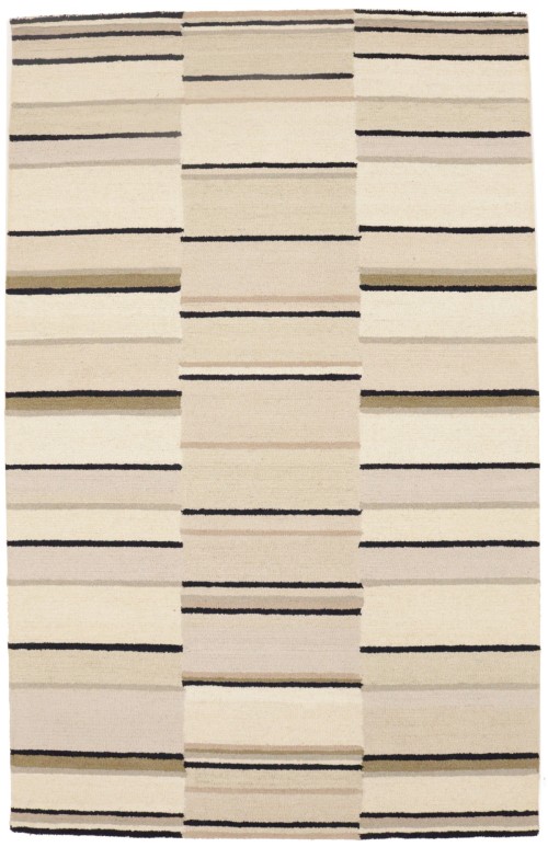 Multicolored Stripes 5X8 Hand-Tufted Modern Rug