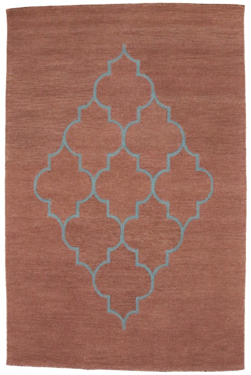 Rusty Pink Trellis 5X8 Hand-Tufted Modern Rug