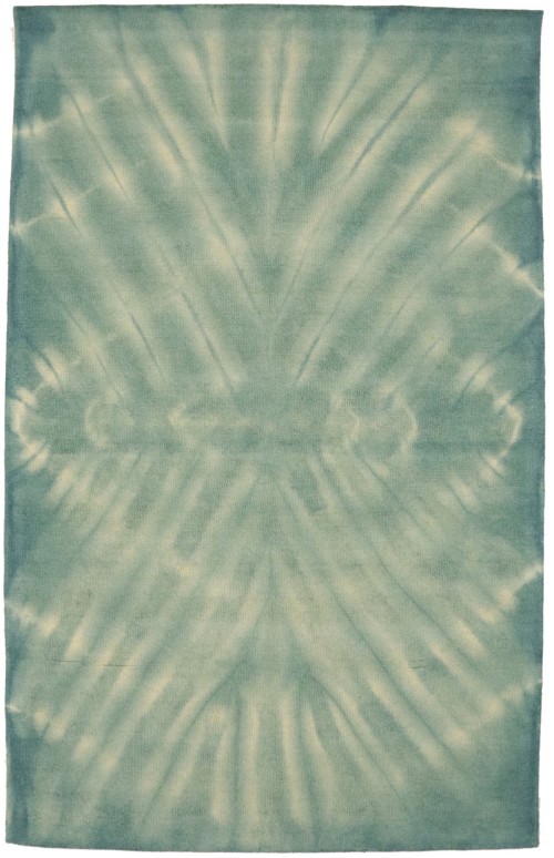 Green Tie-Dye 5X8 Hand-Tufted Modern Rug