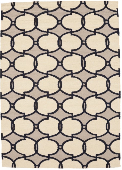 Multicolored Geometric 5X8 Hand-Tufted Modern Rug