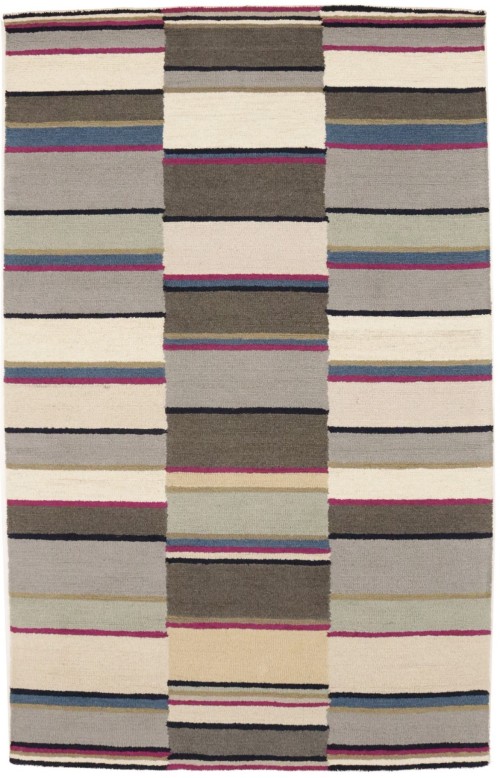 Multicolored Stripes 5X8 Hand-Tufted Modern Rug