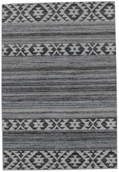 Multicolored Geometric Stripes 2X3 Hand-Tufted Modern Rug