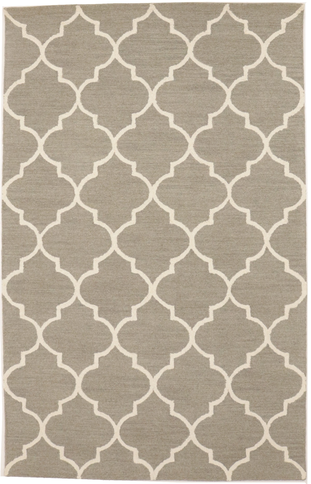 Pastel Brown Trellis 5X8 Hand-Tufted Modern Rug