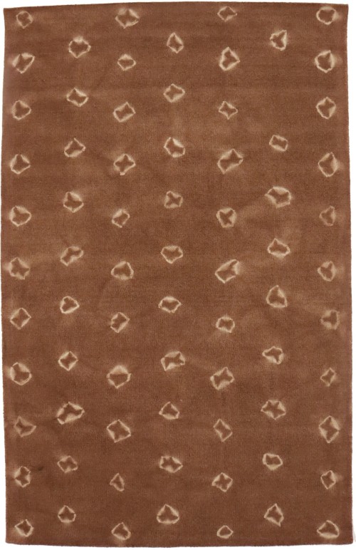 Brown Tie-Dye 5X8 Hand-Tufted Modern Rug