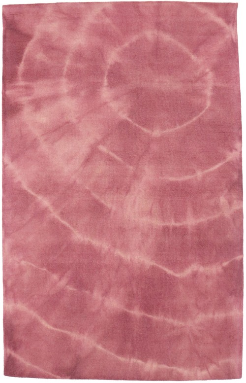 Deep Blush Tie-Dye 5X8 Hand-Tufted Modern Rug