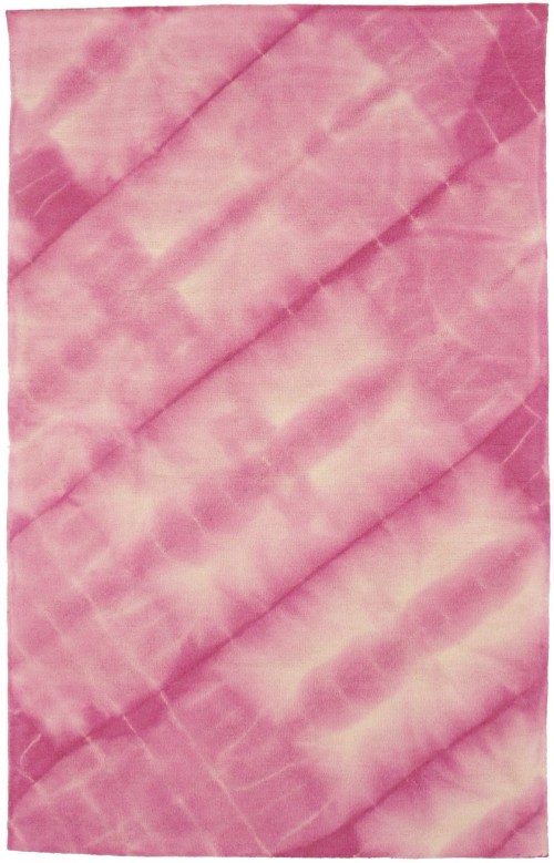 Fuchsia Tie-Dye 5X8 Hand-Tufted Modern Rug