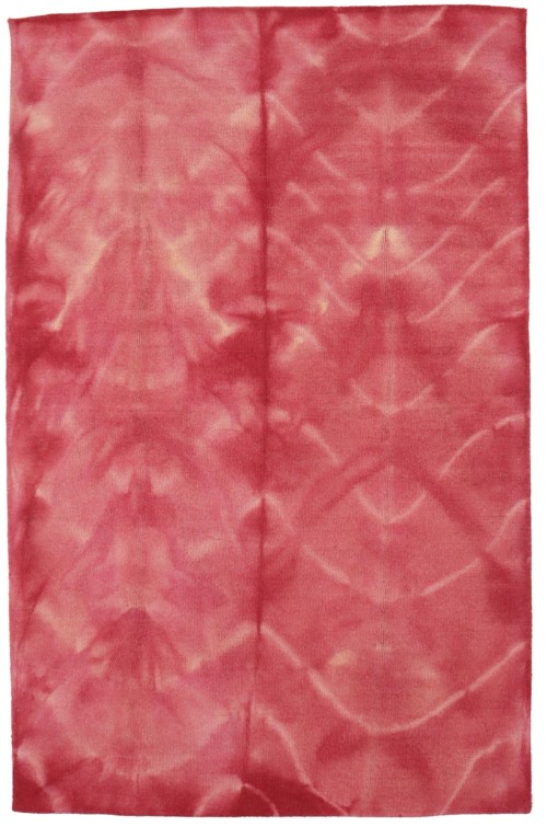 Deep Blush Tie-Dye 5X8 Hand-Tufted Modern Rug