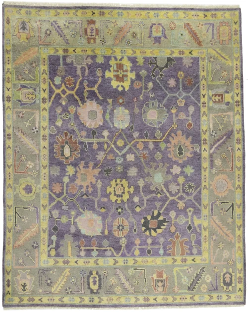 Floral Colorfast 8X10 Oushak Chobi Oriental Rug