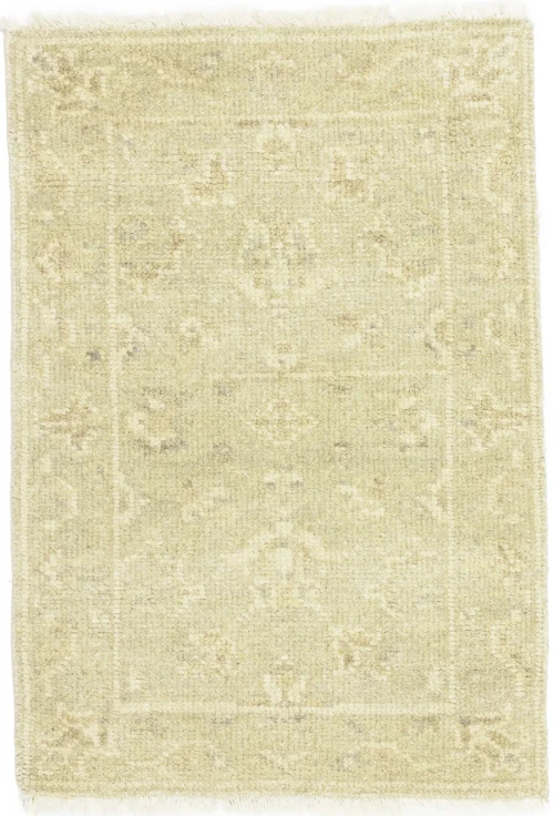 Muted Beige Floral 2X3 Transitional Oriental Rug