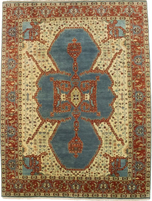 Cream Floral 9X12 Indo-Viss Oriental Rug