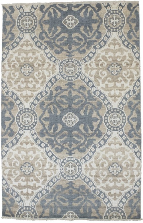 Muted Geometric 5X8 Modern Oriental Rug