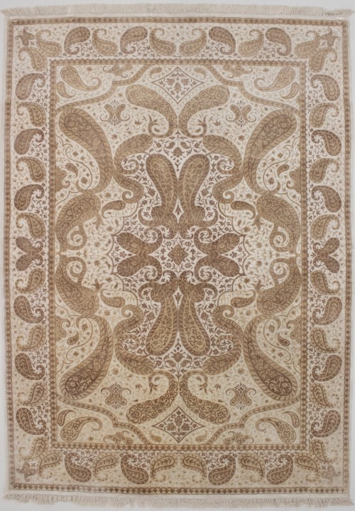 Classic Floral Paisley 6X8 Indo-Tabriz Oriental Rug