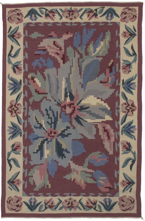 Floral Dhurrie Kilim 6X9 Chinese Style Oriental Rug