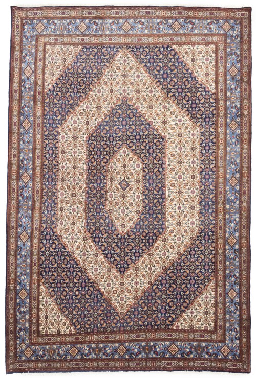 Vintage Cream Floral Classic 7X11 Mood Persian Rug