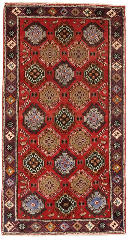 Semi Antique Tribal Scarlet Red 5X9 Shiraz Lori Persian Rug