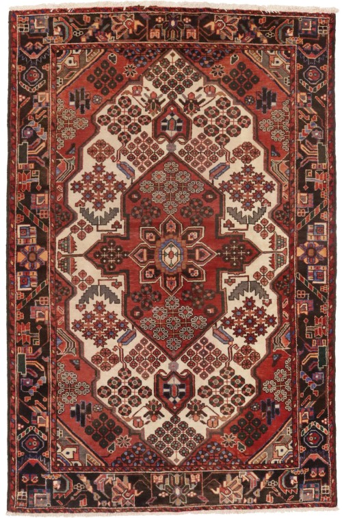 Semi Antique Cream Tribal 4X7 Dorzajan Persian Rug