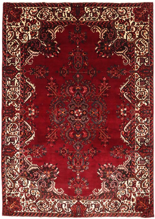 Red Vintage 7X10 Floral Traditional Oriental Rug