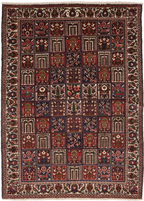 Brown Pictorial 7X10 traditional Oriental Persian Rug