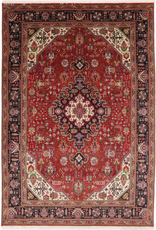 Red Vintage 6'6X9'6 Floral Oriental Persian Rug