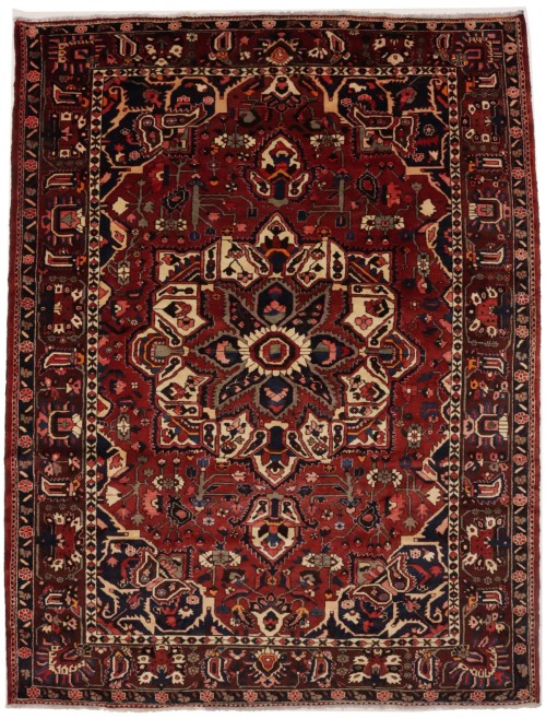 Vintage Floral Rusty Red 9X12 Bakhtiari Persian  Rug