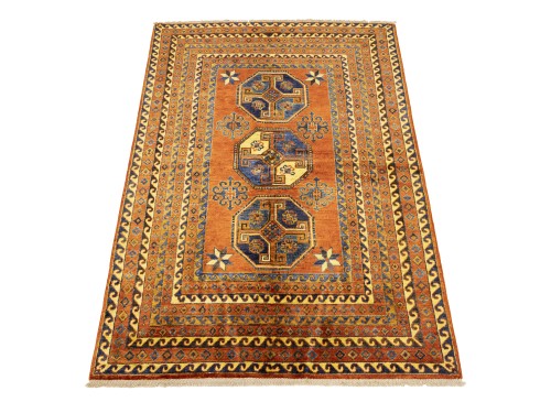 Rust Orange Tribal 4X6 Afghan Turkoman Oriental Rug