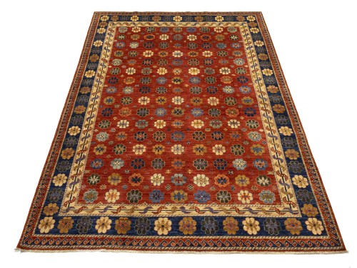 Rusty Red Floral Tribal 6'9X9'8 Afghan Herati Oriental Rug