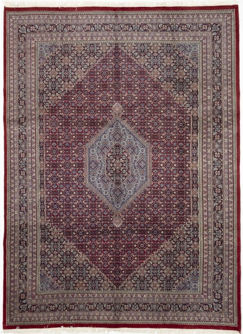 Red Floral Tribal 8'6X11'6 Indo-Bidjar Oriental Rug