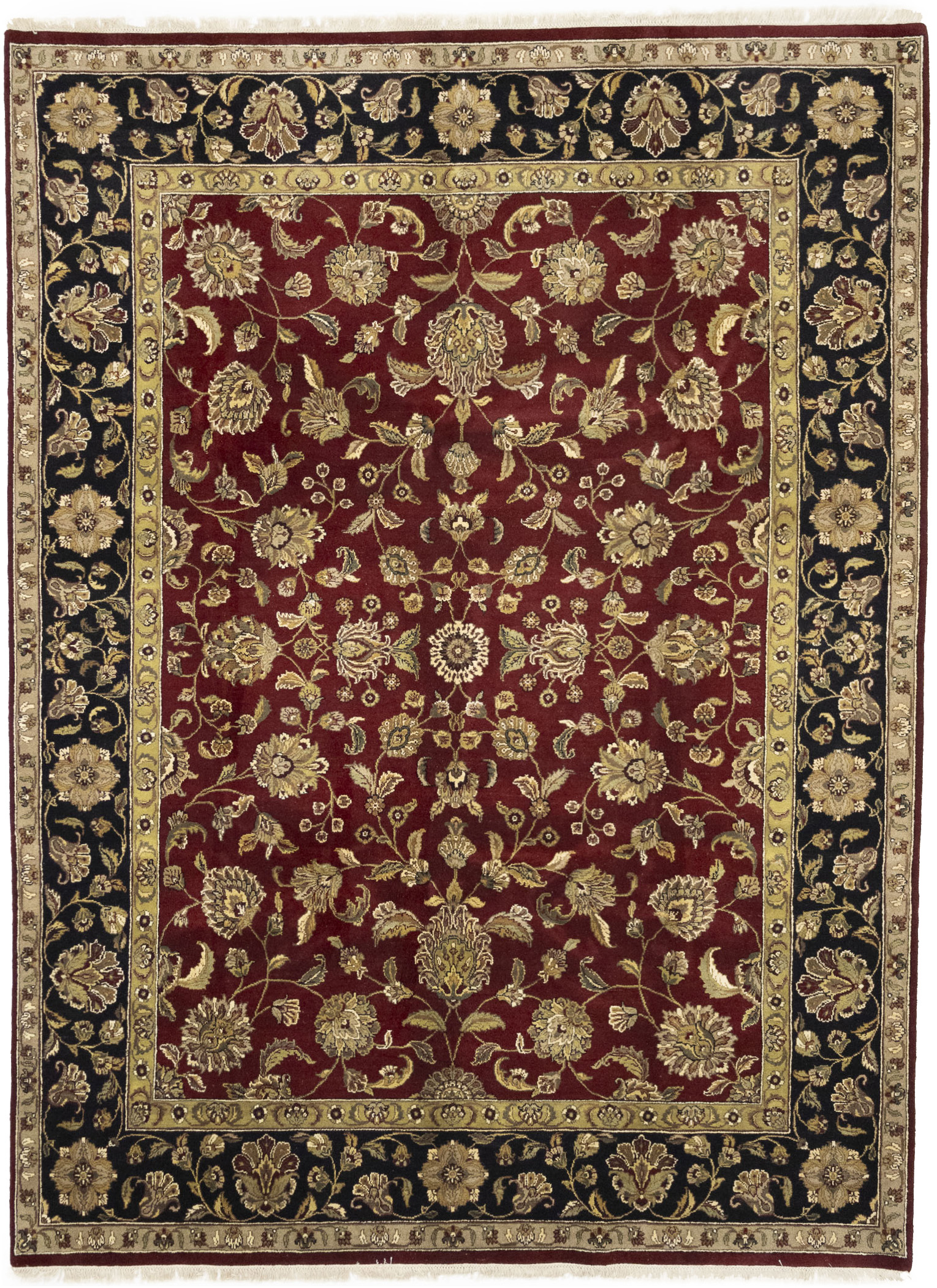 Red Floral Classic 9X12 Agra Jaipur Oriental Rug