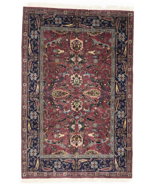 Floral Maroon Red 6X9 Indo Heriz Oriental Rug