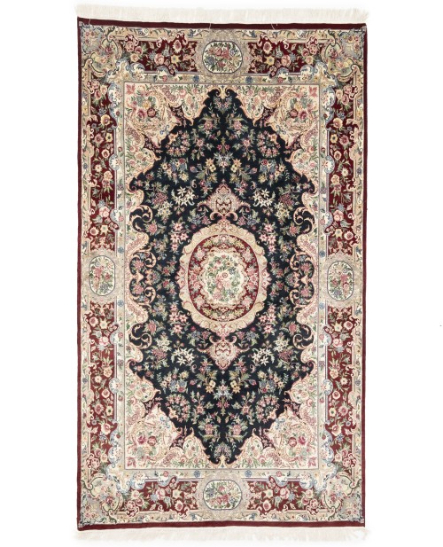 Charcoal Floral Classic 6X10 Royal Tabriz Oriental Rug