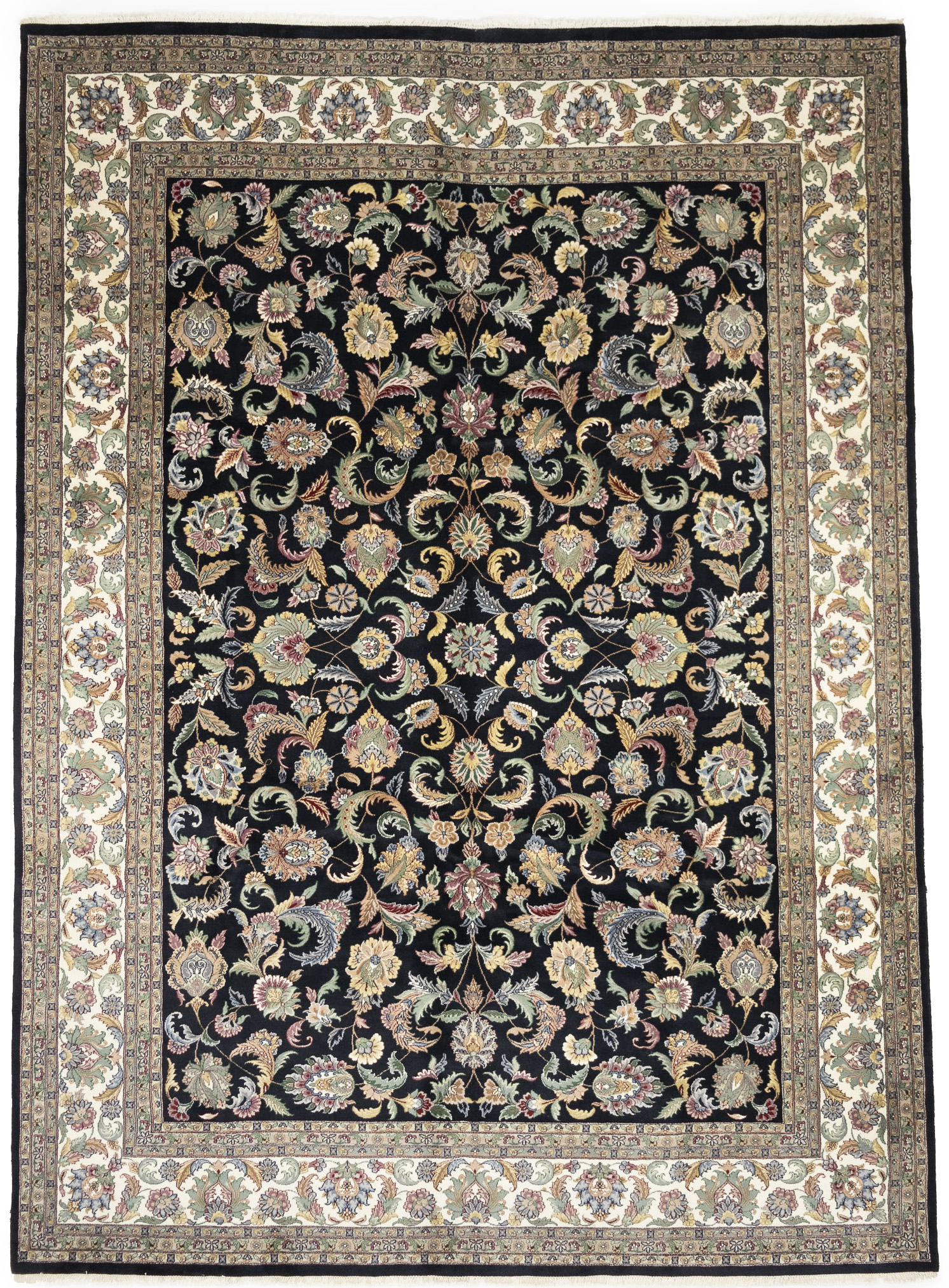 Black Floral 10X14 Royal Pakistan Oriental Rug