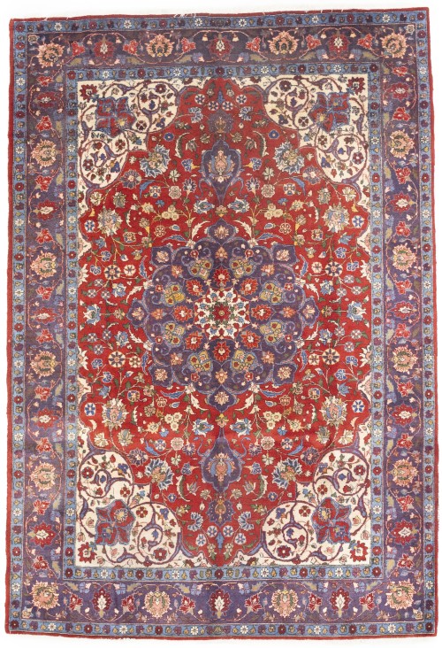 Semi Antique Red Traditional 6'5X9'5 Najafabad Persian Rug