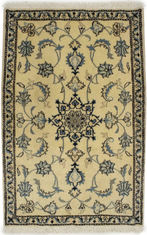 Vanilla Cream Floral Classic 3X5 Nain Persian Rug